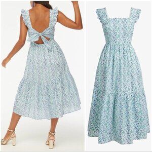 Jcrew floral tie back dress